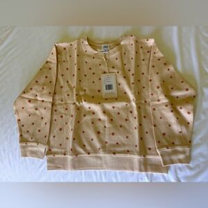 Organic cotton waffle Star Patterned pull over long sleeve